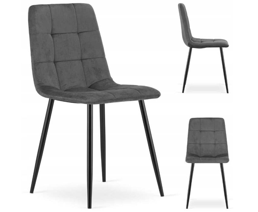 Крісло Велюр, стілець Скандинавський LeON, стул лофт ( сірий), НАЛОЖКА