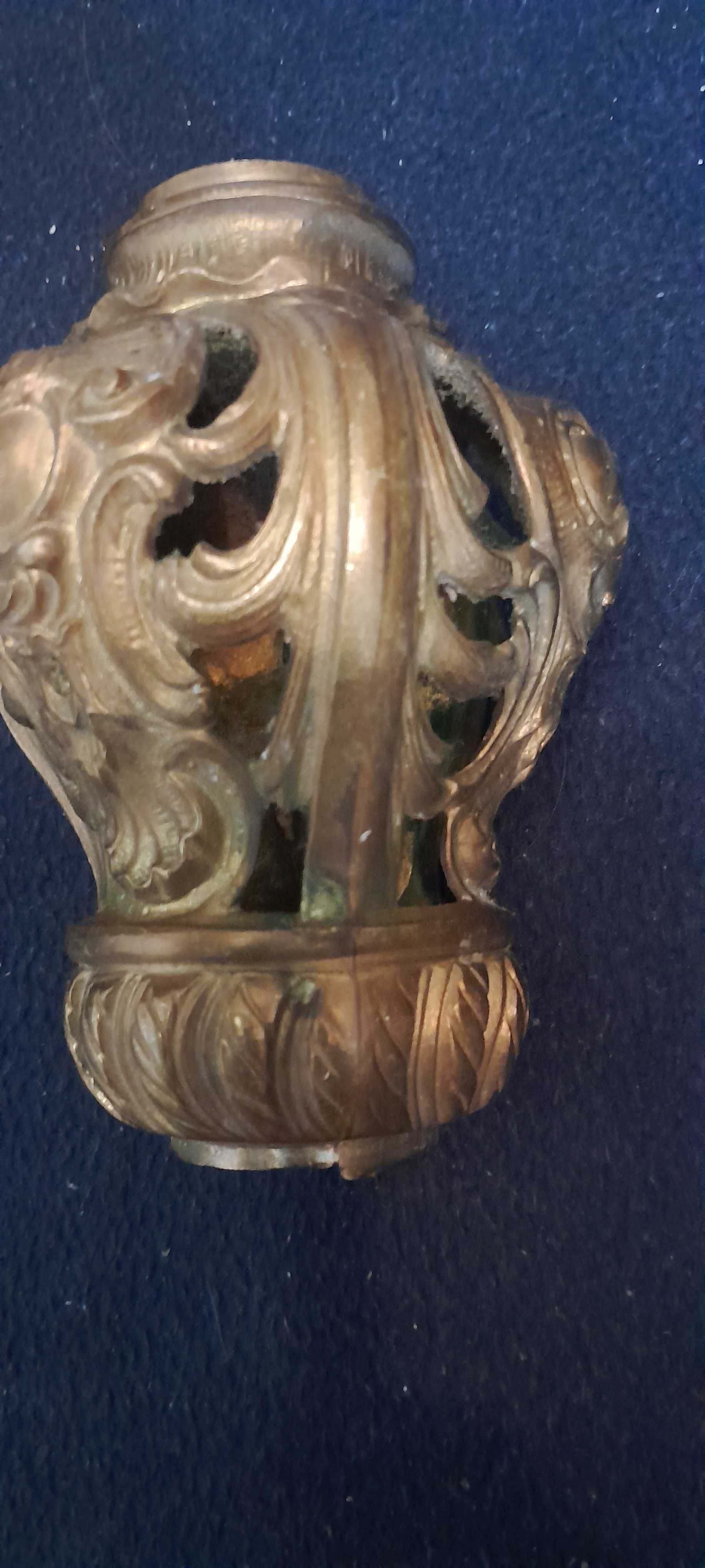 Stara mosiezna kolumna do lampy lampki zdobiona duza