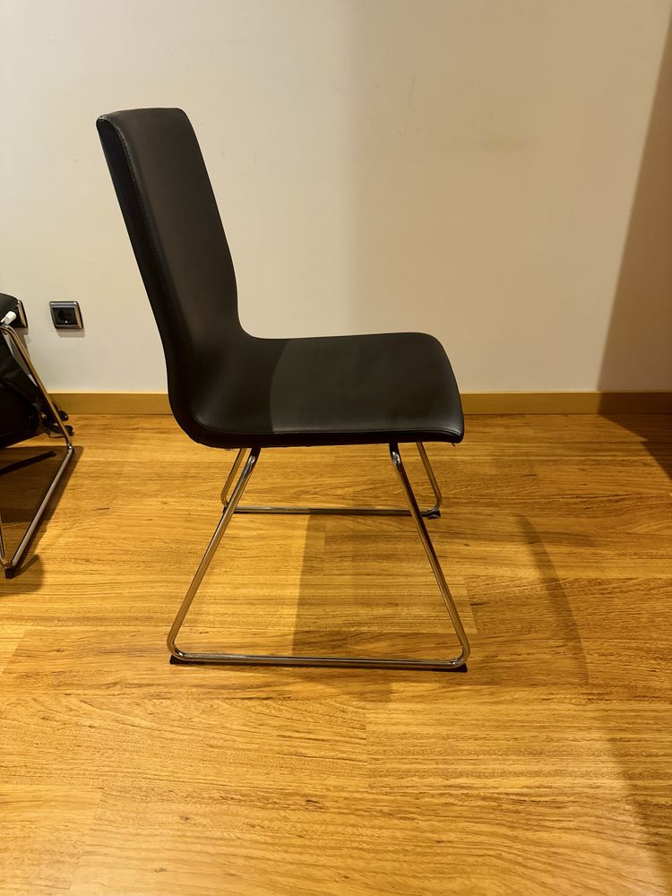 4 Cadeiras mesa de jantar pele - Burlas só com qualidade