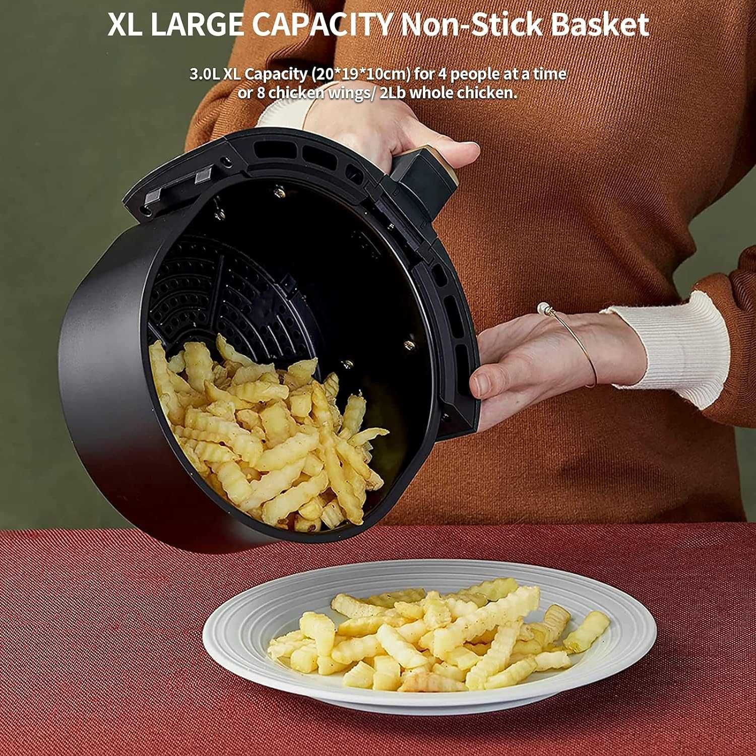 Bear AirFryer Frytkownica beztłuszczowa 1350W XL 3,0L