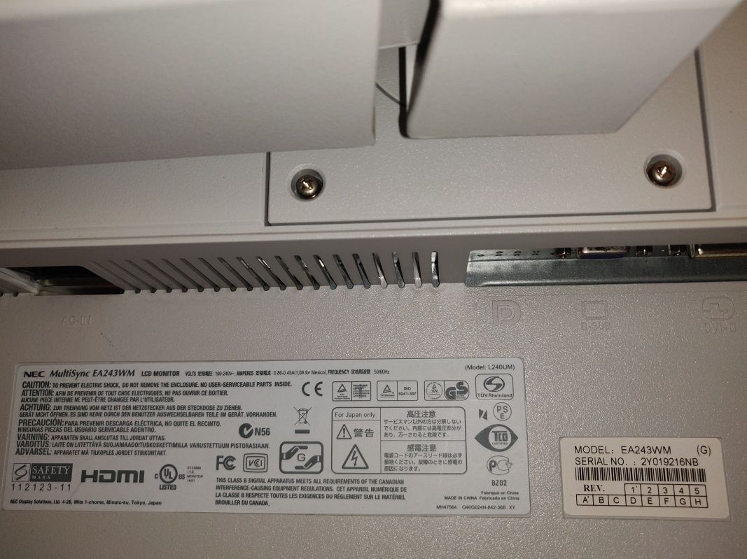 Monitor do pracy i multimediów NEC EA243WM 24"