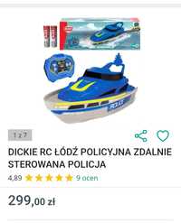 Łódź policyjna zdalnie sterowana Dickie Toys