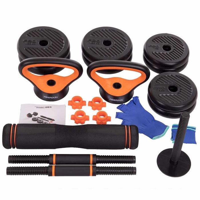 Розпродаж  Набір трансформер гантелі гиря штанга упори 3в1 10кг