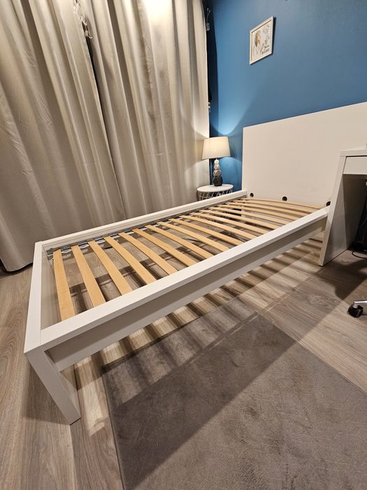 Łóżko MALM 90x200 Ikea + stelaż drewniany