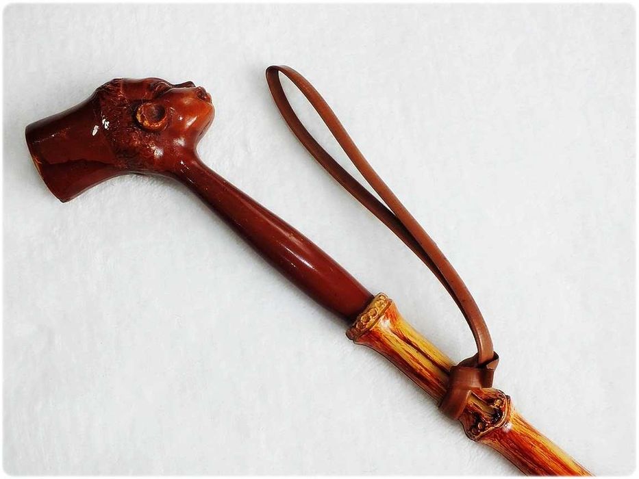 Kolekcjonerska Łyżka do butów z drzewa bambusowego '' Głowa murzynki '