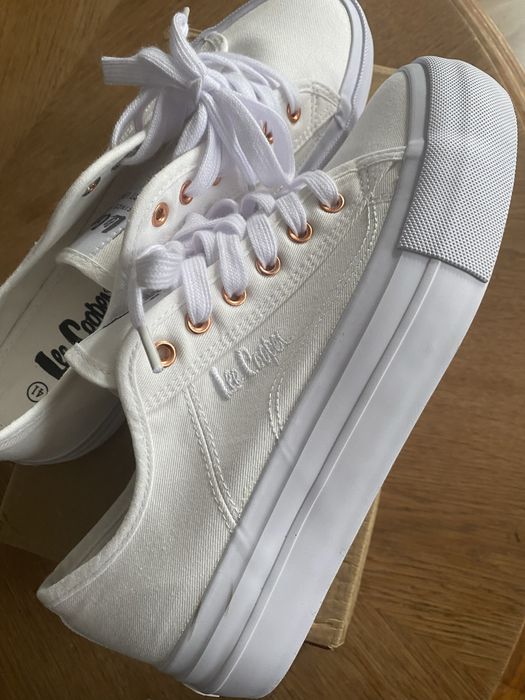 Trampki białe rozm. 41 grubsza podeszwa