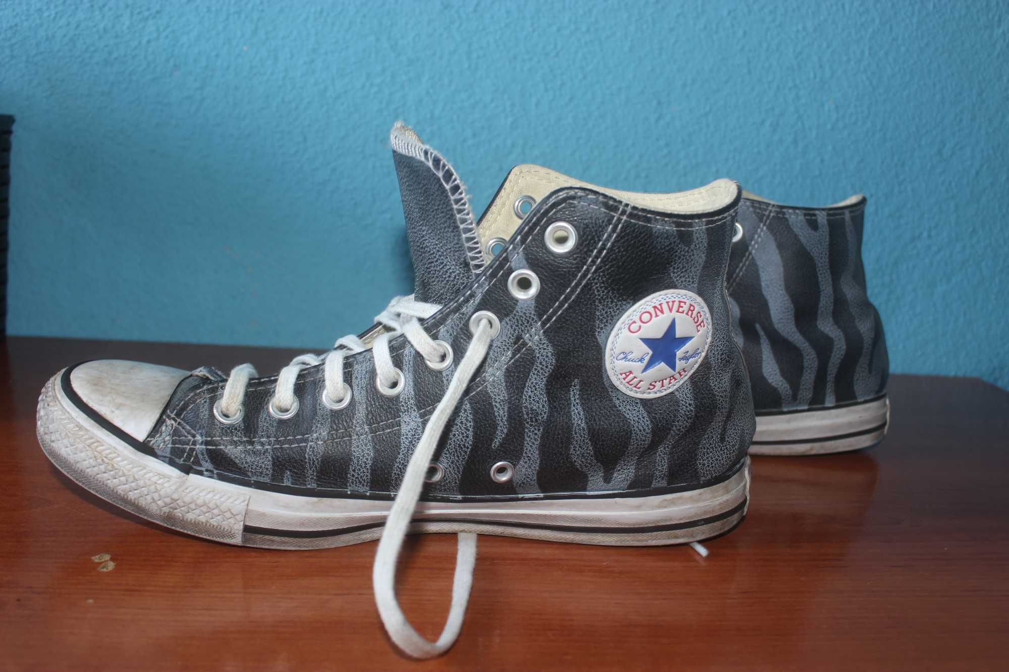 Chuck Taylor All Star de couro, Padrão zebra azul Originais