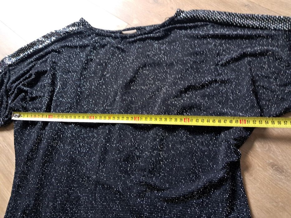 Mini sukienka błyszcząca nitka cekiny mieniaca sie XL 42