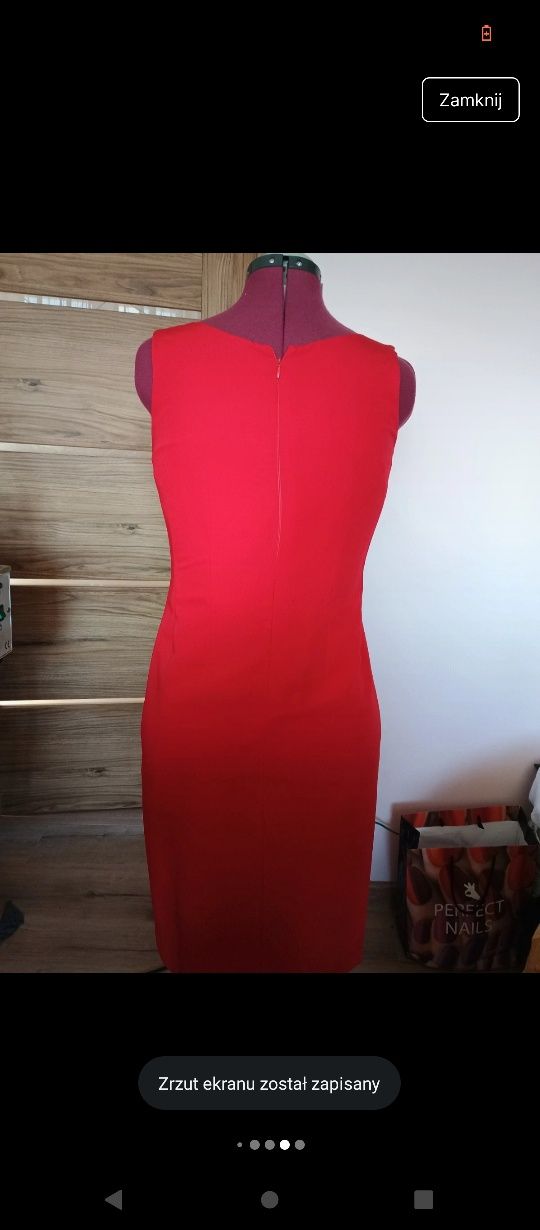 Sukienka Aldona czerwona rozmiar 38