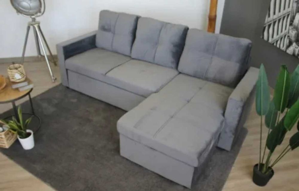 DIRETO DE FÁBRICA Sofa cama novo com bau envio gratis paga na entrega
