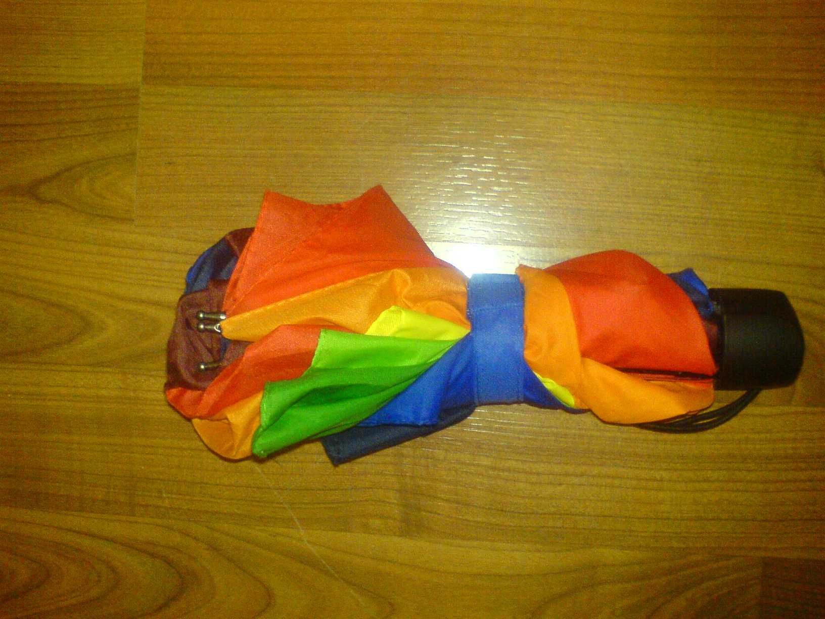 Parasolka LGBTQ+ śr.96 dł. 65 cm składana NOWA Nieużywana w woreczku