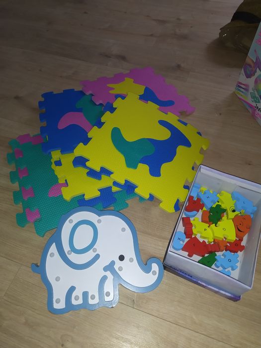 Mata Edukacyjna Miękkie Puzzle Piankowe Eva Dinozaury montessori duże