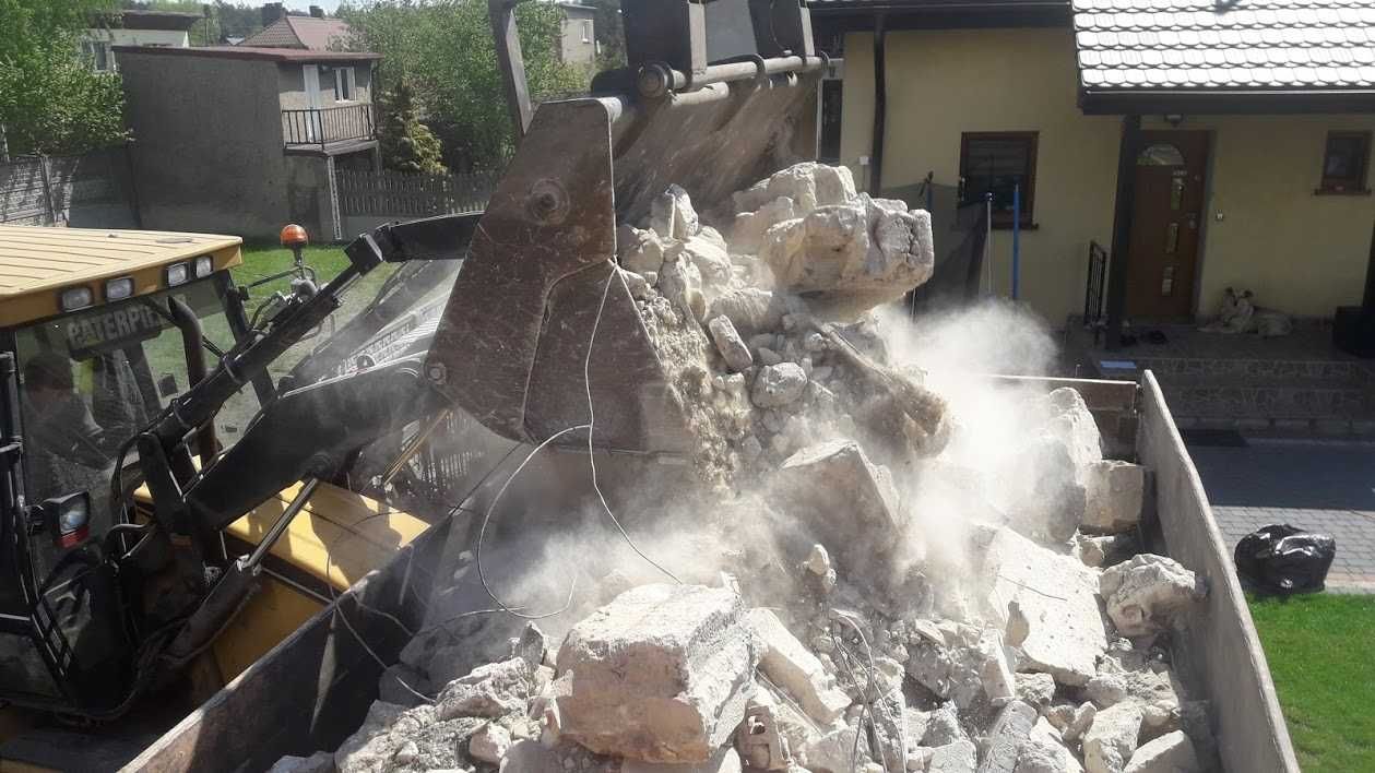 Wyburzenia Rozbiórki Budynków Kucie betonu Młot Wywóz Gruzu Wycinka