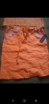 Spodniczka plus bluzka pomarańczowy kolor