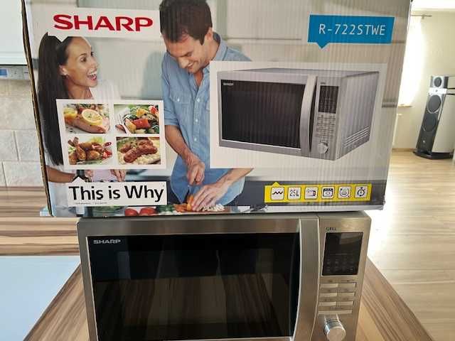 Kuchnia Mikrofalowa SHARP  25 L  GRILL   kolor Inox