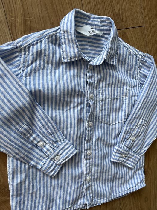 Koszula chłopięca z domieszką lnu rozm 98 / H&M