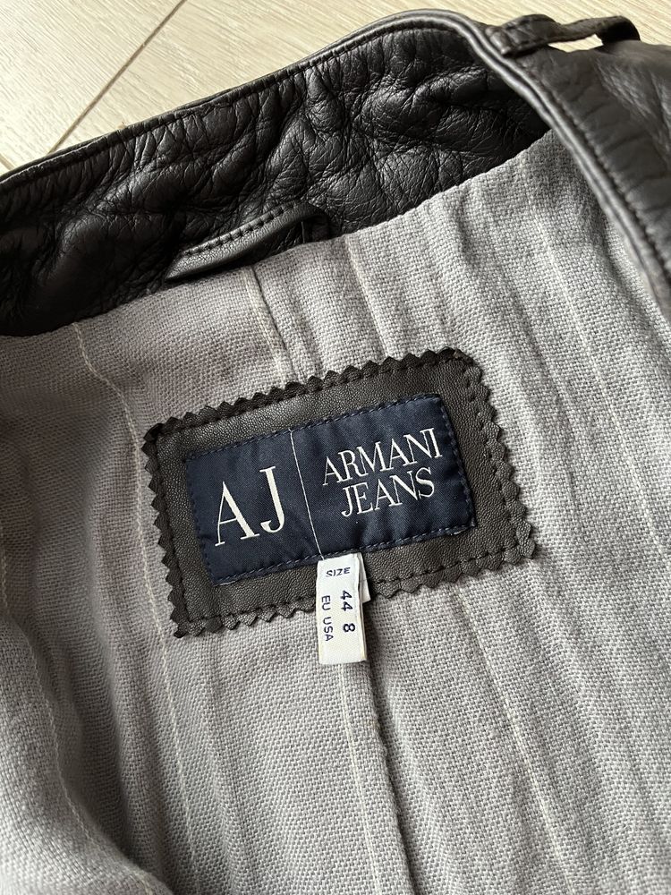 Armani jeans kurtka ze skóry owczej