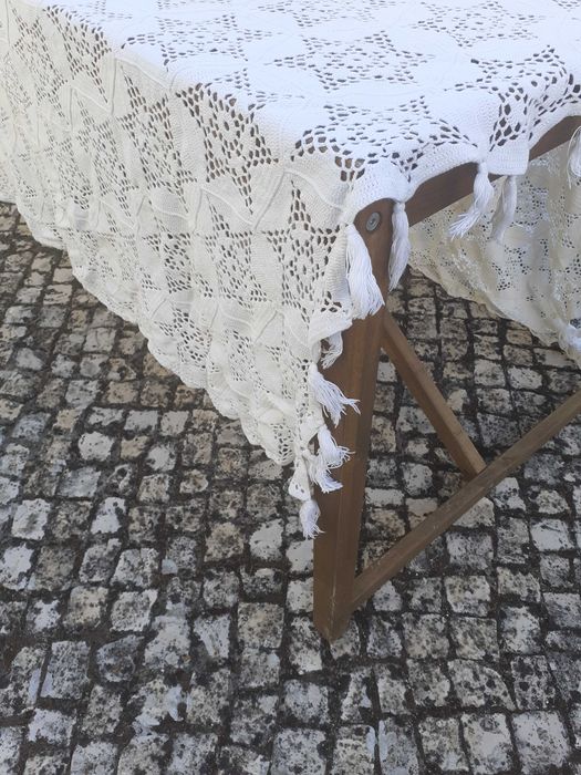 Colcha/toalha de renda