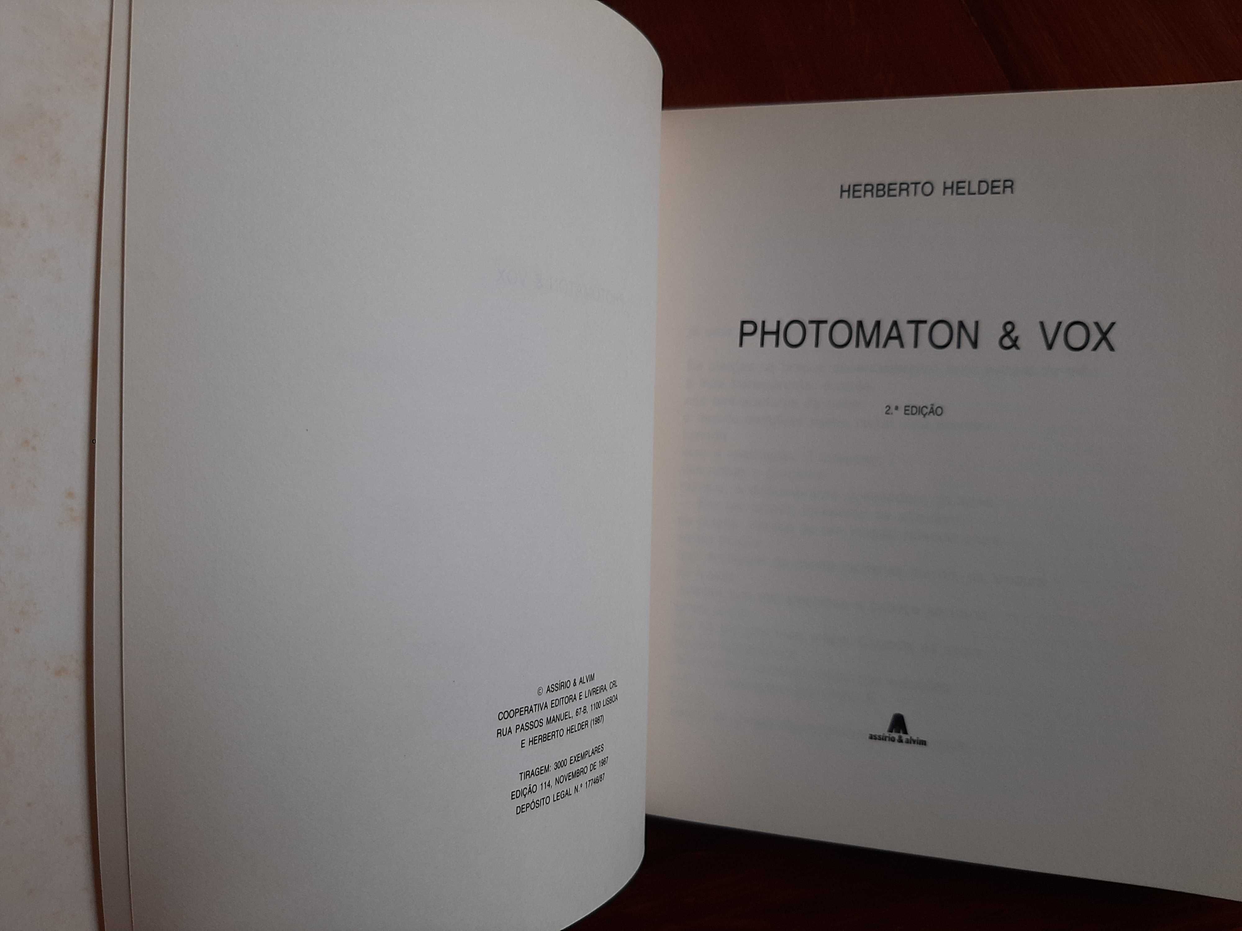 Photomaton & Vox de Herberto Helder