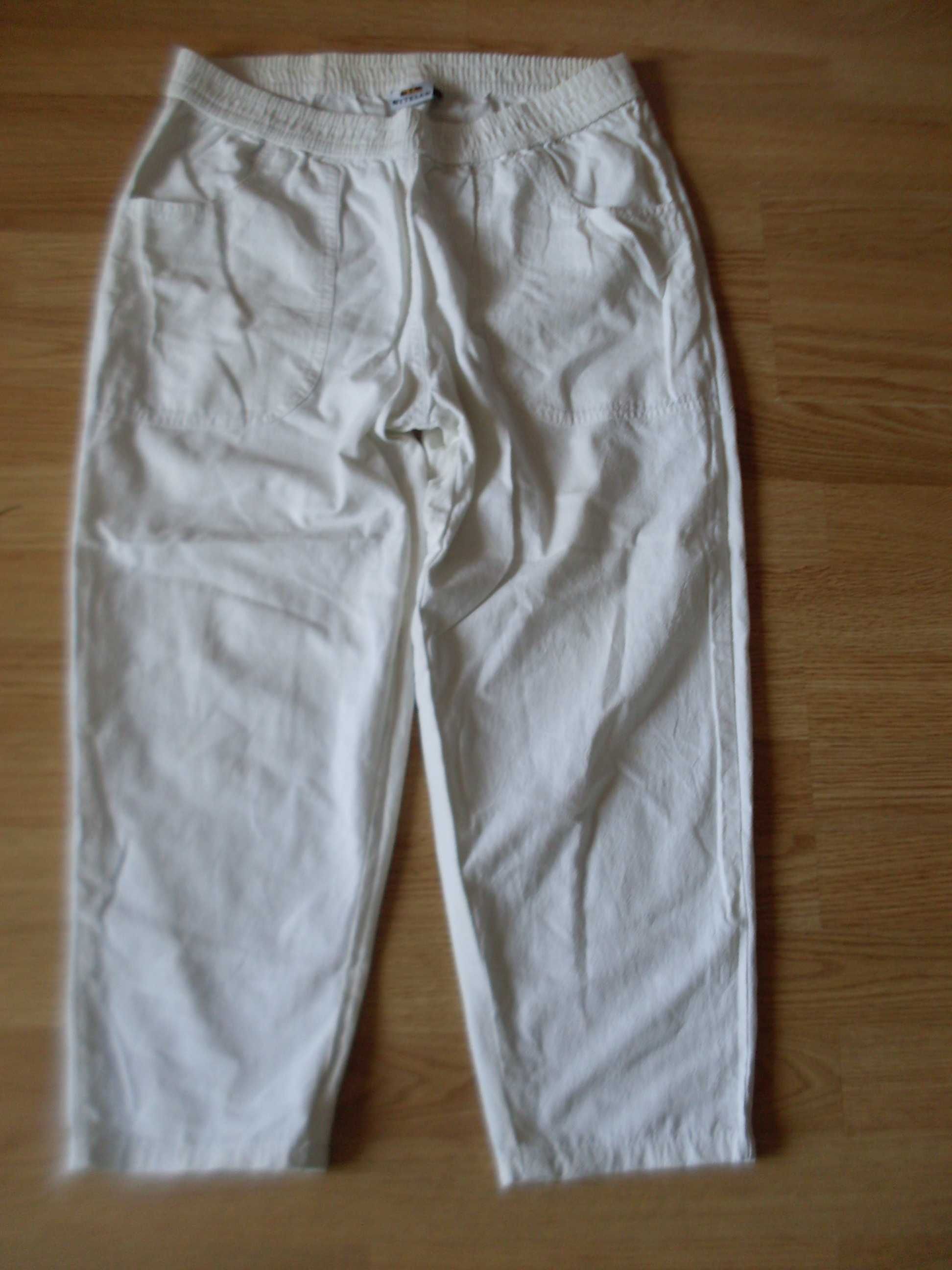 spodnie damskie białe do kostek