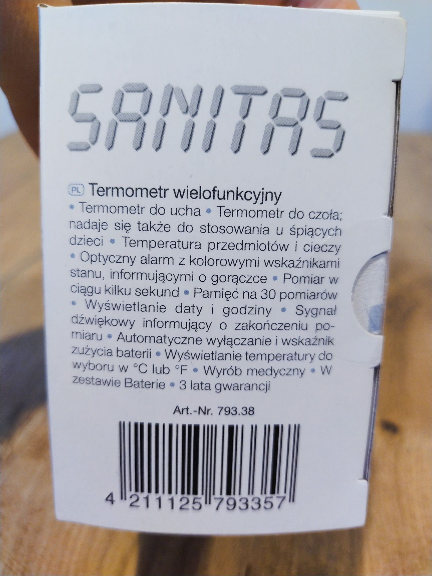 Termometr elektroniczny wielofunkcyjny Sanitas