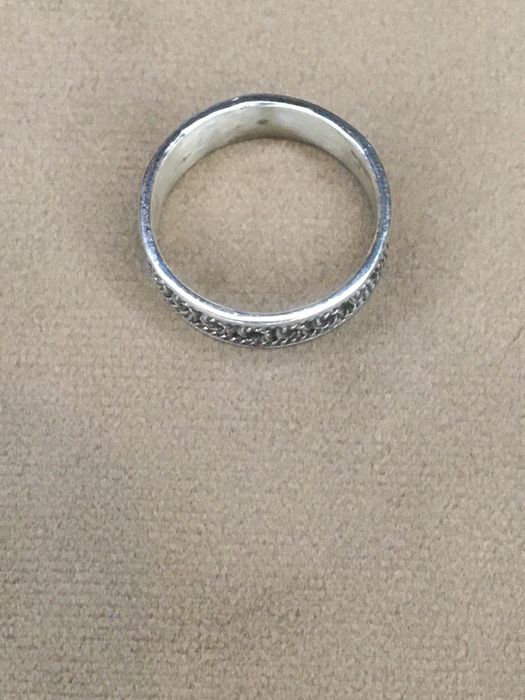 Anel / aliança em prata oxidada