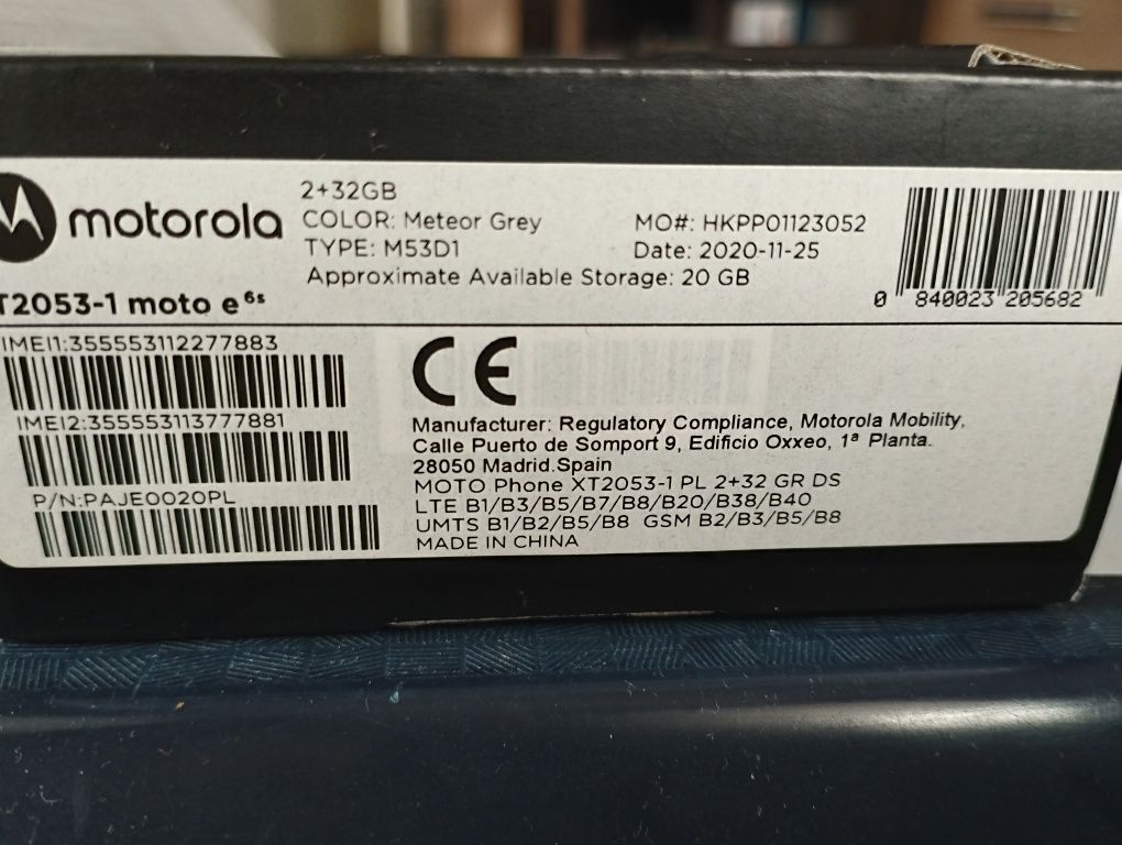 Smartfon Motorola moto e6s