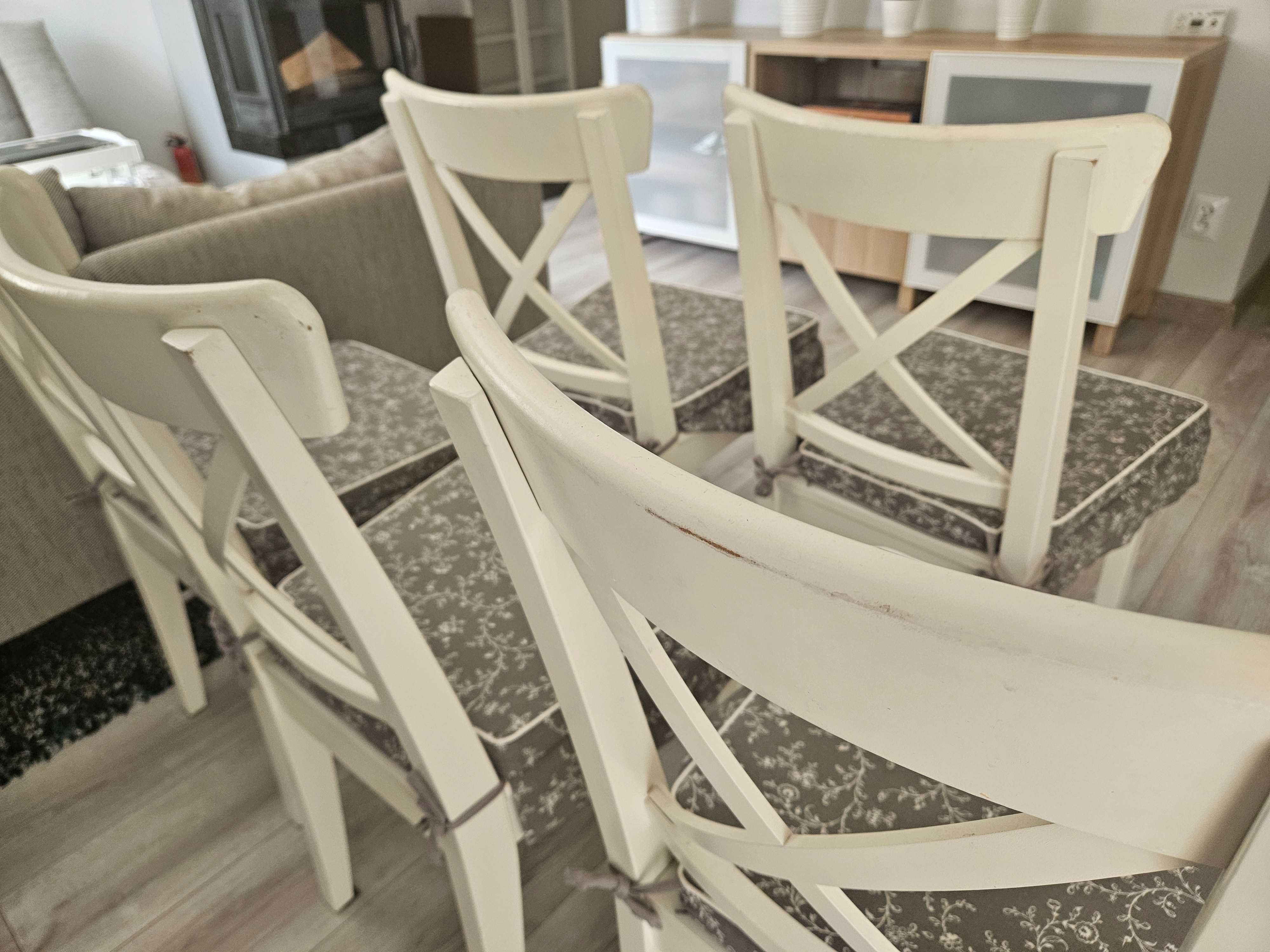 Krzesła IKEA Ingolf 5 sztuk białe