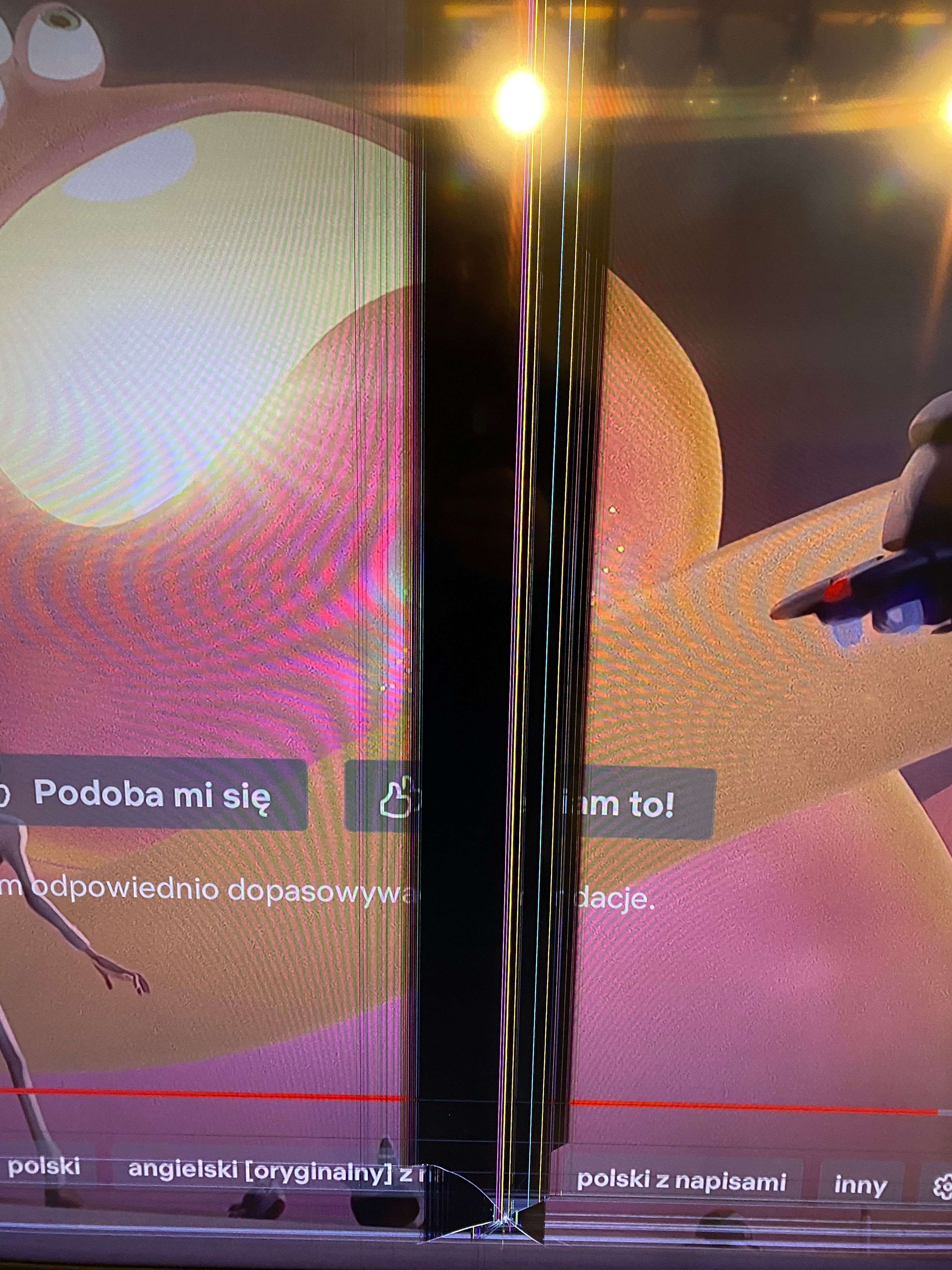 Smart tv Samsung 55 cali uszkodzony jak na zdjęciu