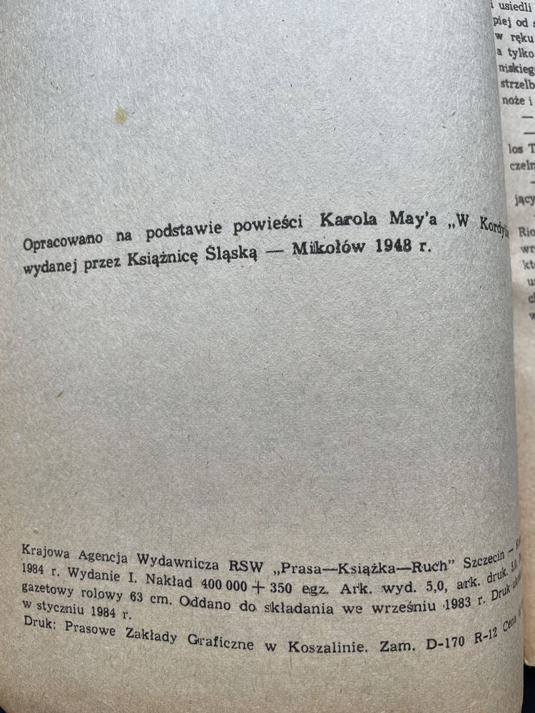 Książki Karol May 1984 Pierwsze Wydania Opowieści