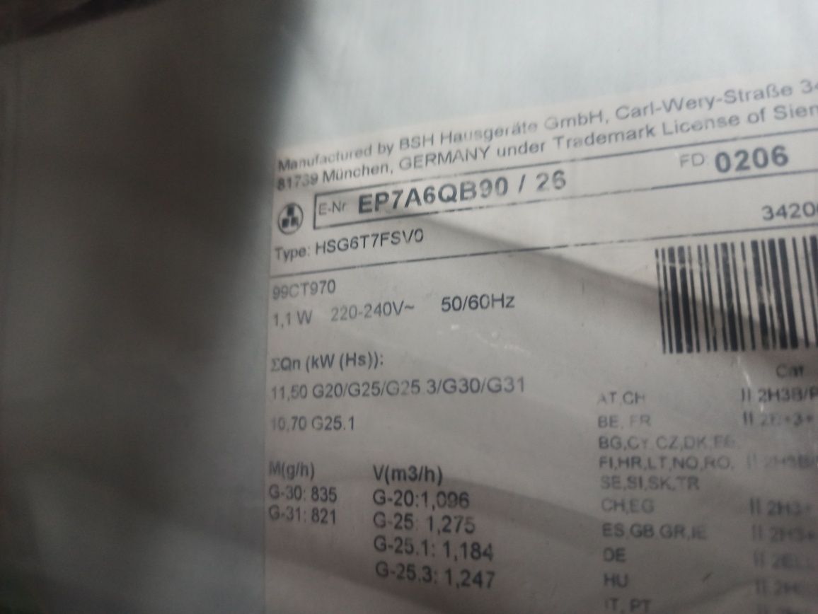 OUTLET Wspólna 6 Janki Płyta gazowa Siemens EP7A6QB90