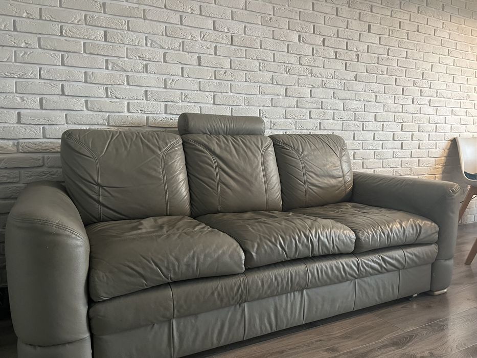 Rozkladana sofa Bydgoszcz ze skory naturalnej