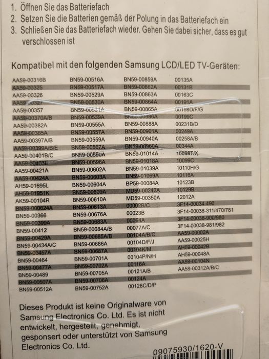 Pilot do telewizora Samsung