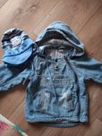 Kurtka jeansowa parka r. 86 H&M