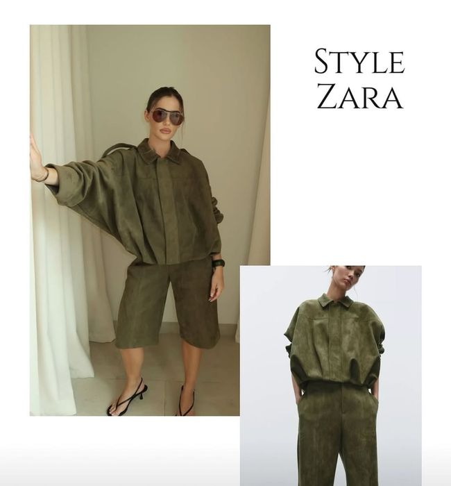 Куртка куля як в zara із замші, замш, хакі