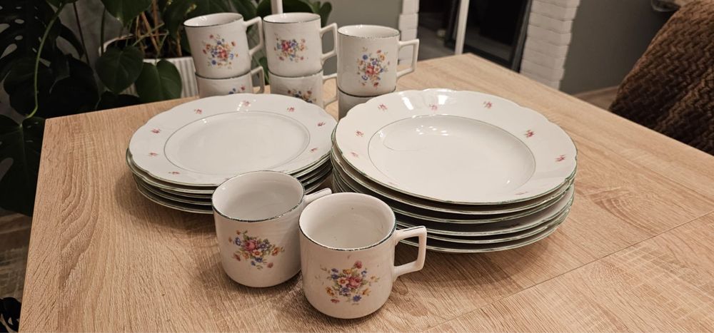 Ćmielów porcelana prl retro vintage zabytkowa zastawa stołowa