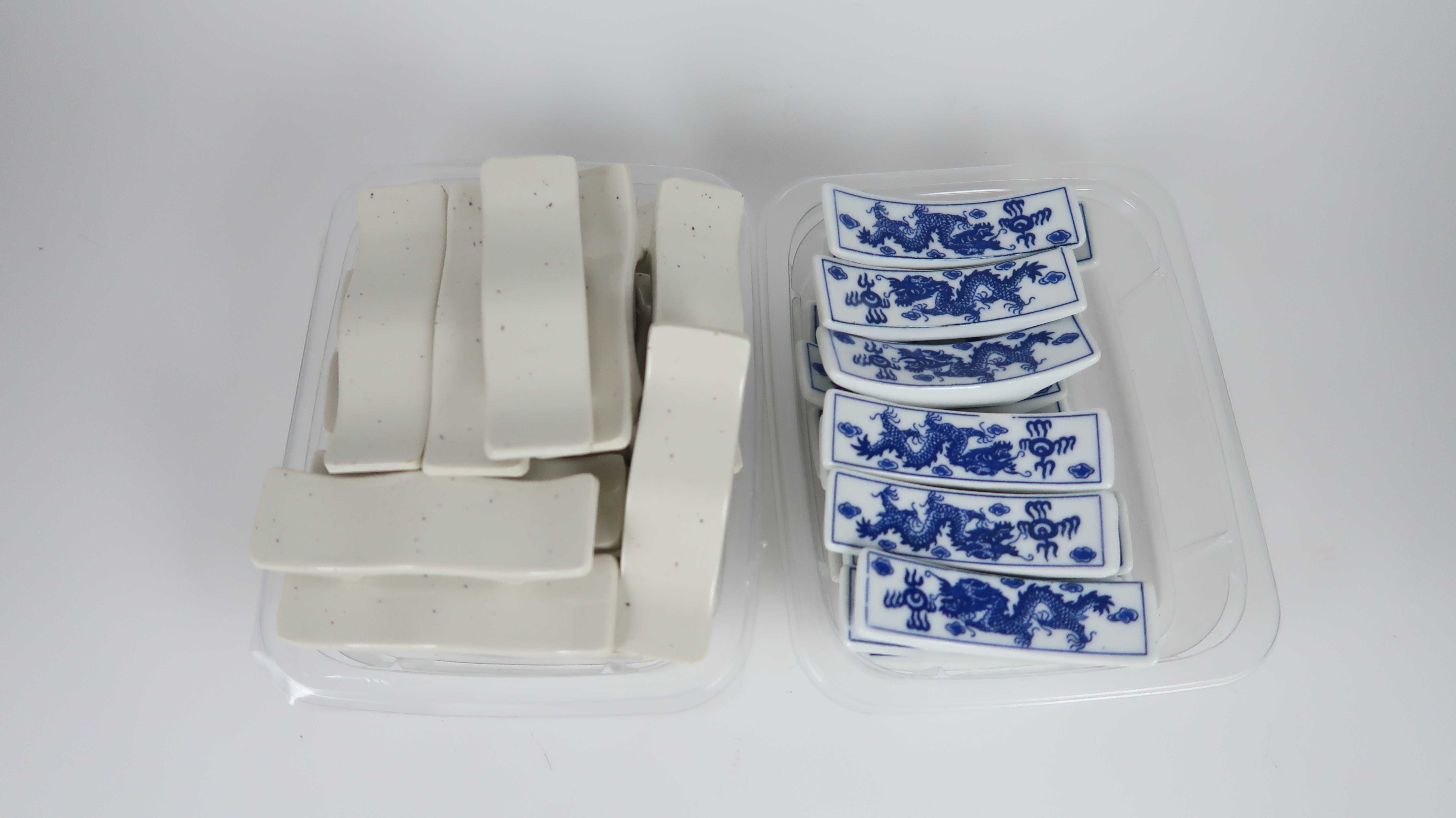 40 suportes para pauzinhos chineses / talheres em porcelana