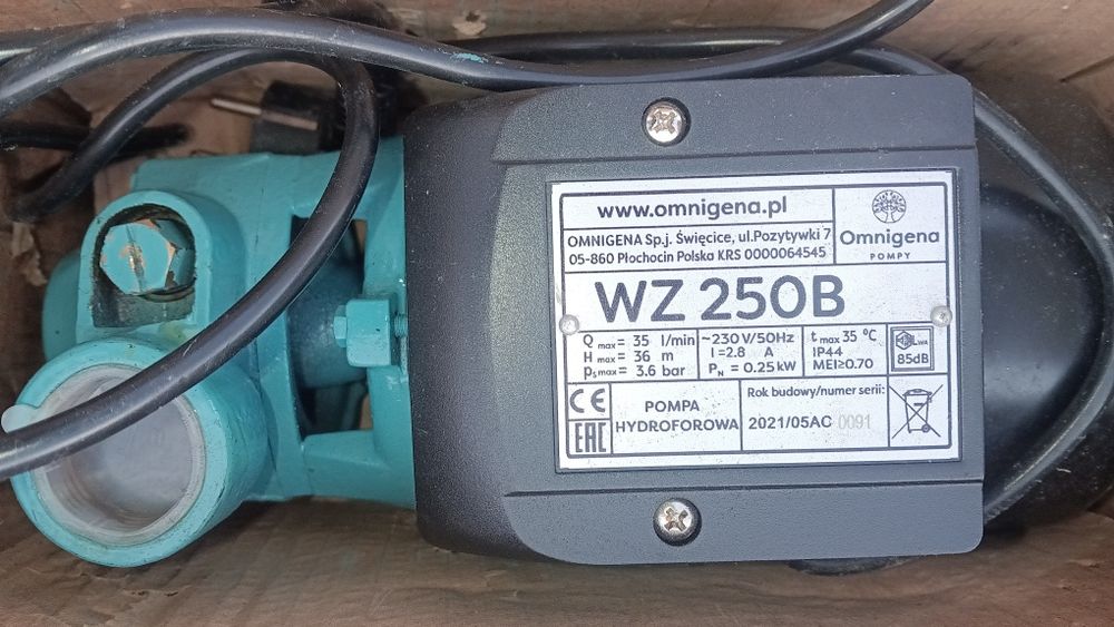 Nowa pompa do wody z silnikiem