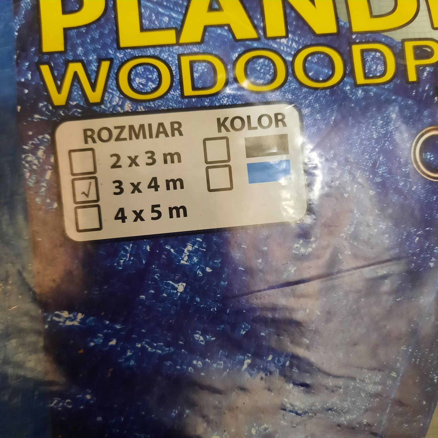 Plandeka wodoodporna 2x3 i 4x3