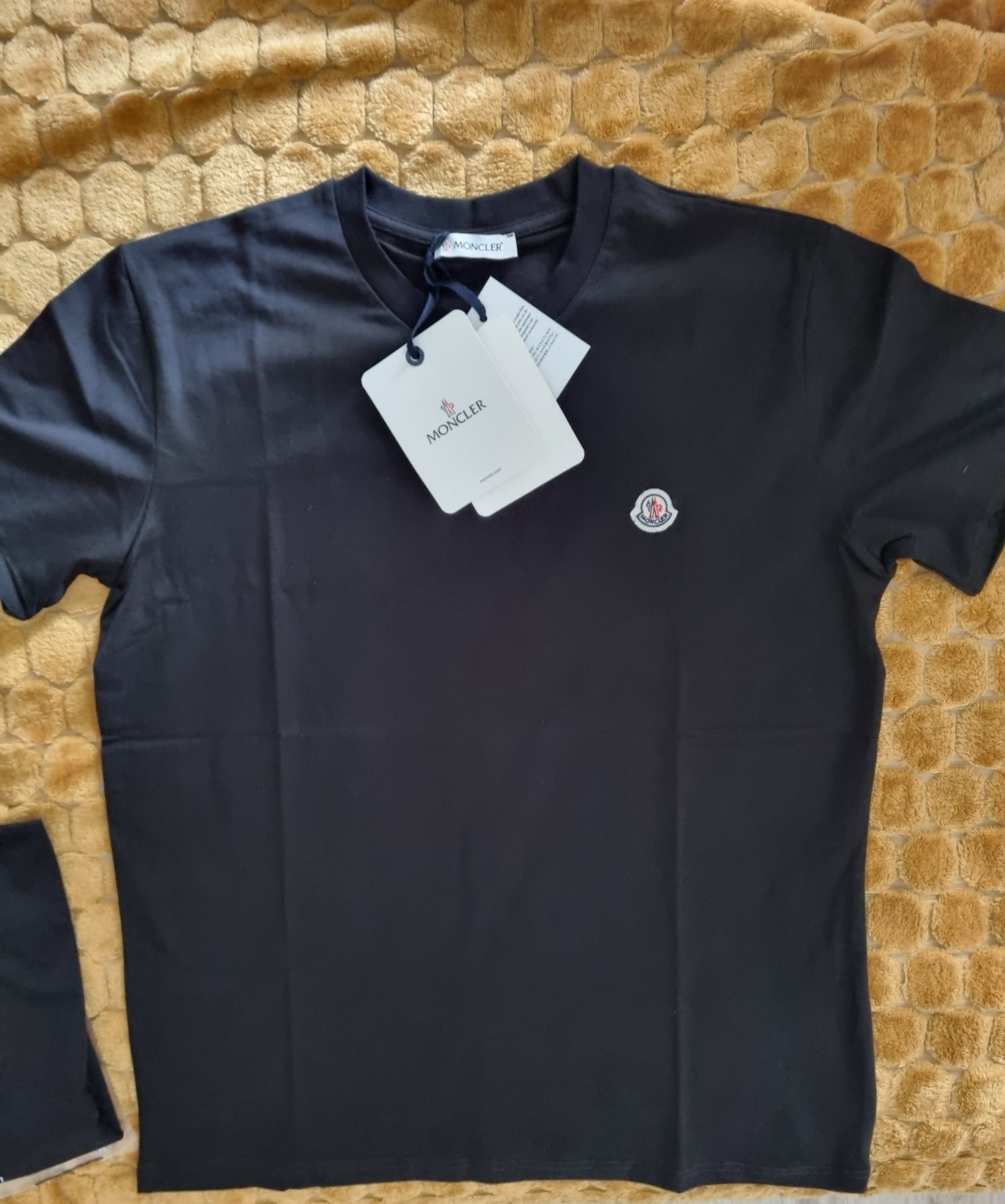Koszulka Moncler T-shirt męski L czarna