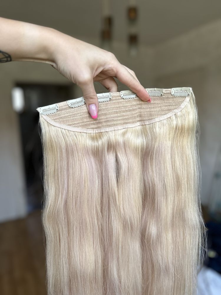 Włosy naturalne clip-in 60cm 170g j.blond JEDNA TAŚMA