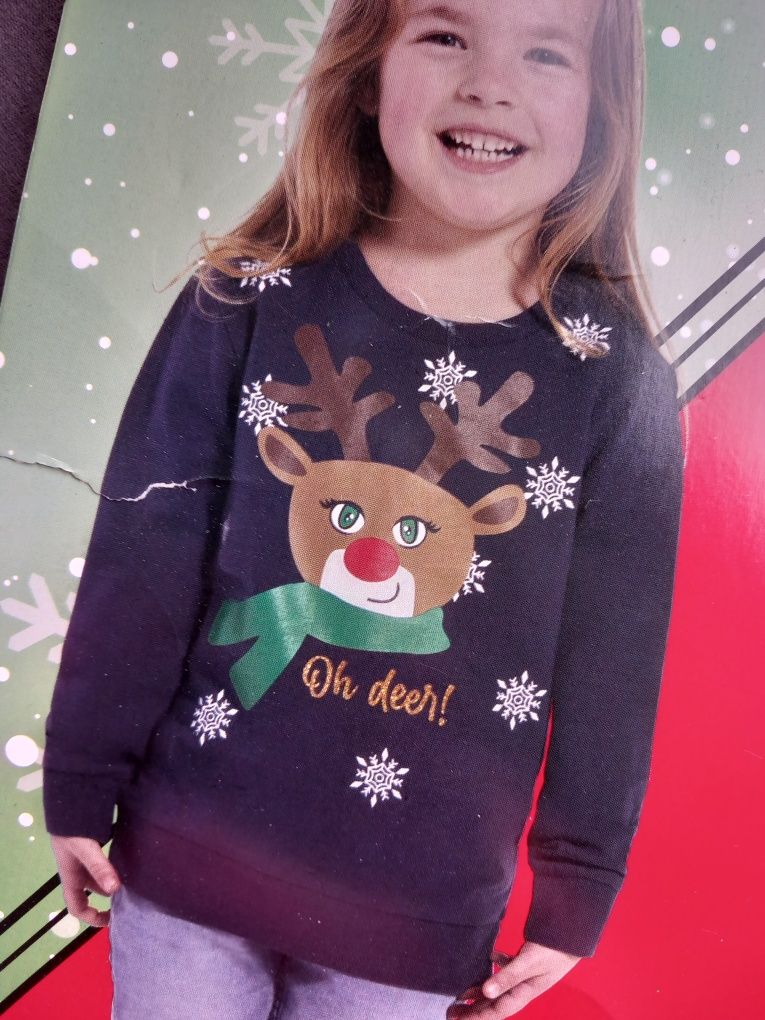 Sweter świąteczny dla dziewczynki