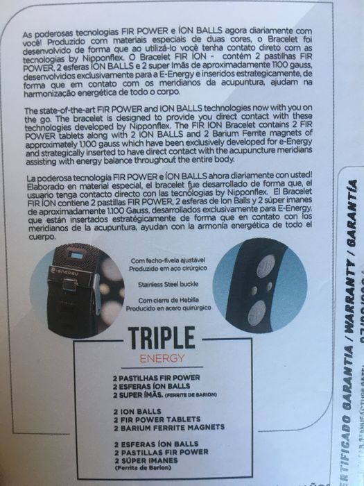 Bracelete magnético Niponflex