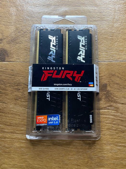 Kingston Fury Beast 2 x 16 32 gb гигабайта 5200 Mhz DDR5 новая new