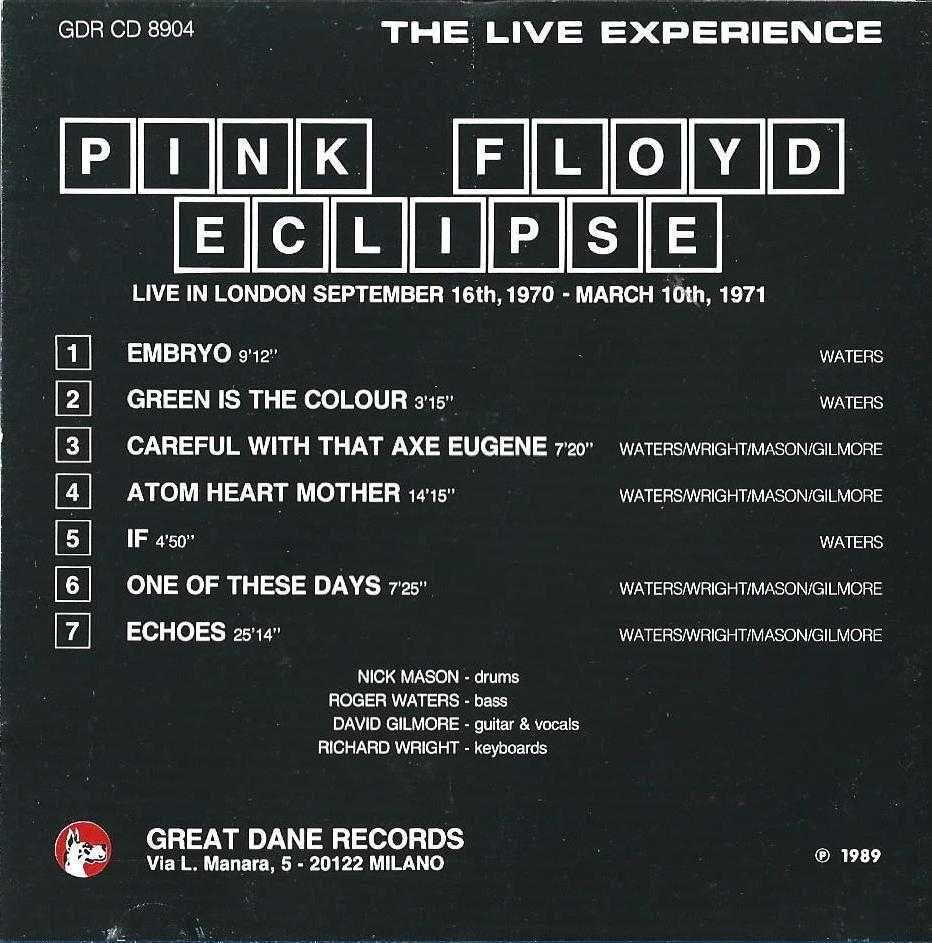 Pink Floyd - - - - - Eclipse - - - - - CD
