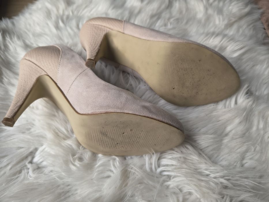 Buty ślubne weselne jasny róż WideFit extra comfort r. 40/41