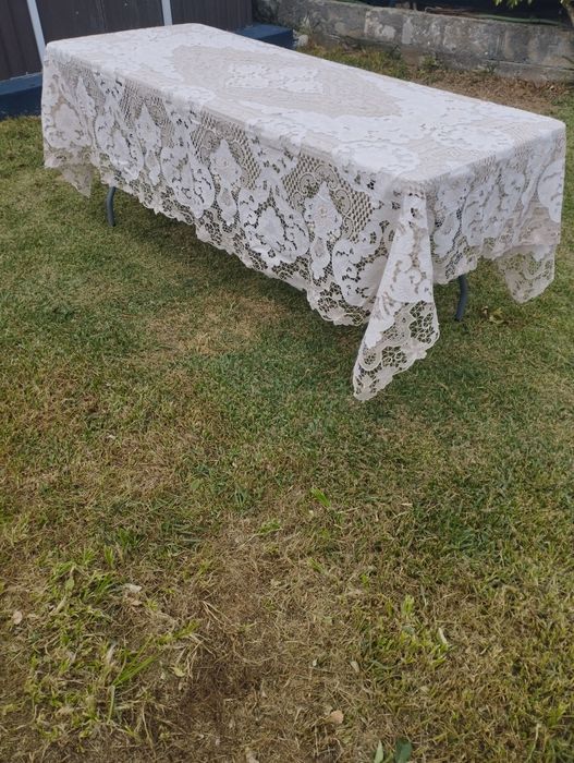 Toalha de bilros muito antiga (Nova)