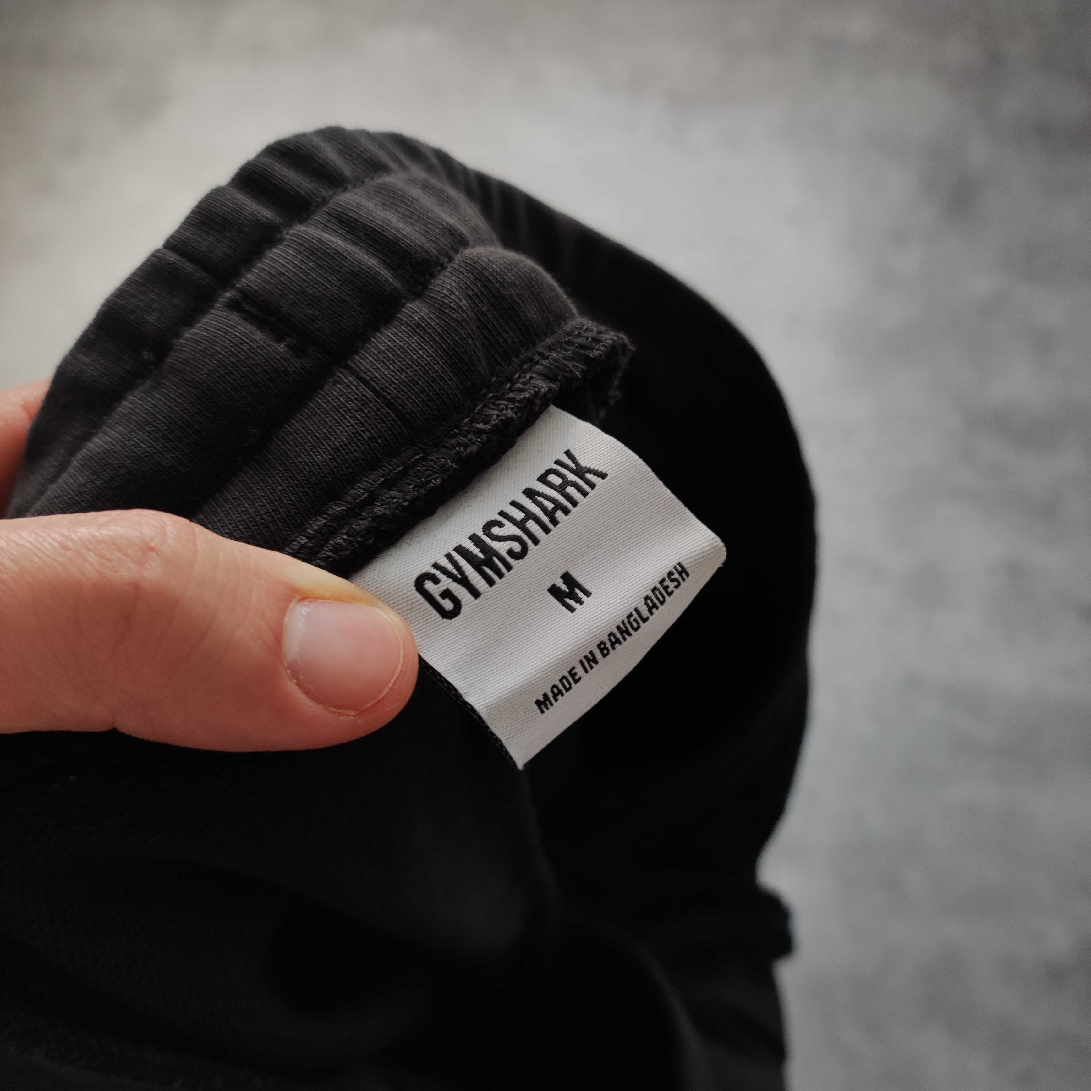 MĘSKIE Dresy Sportowe GYM Active Czarne Trening Joggery GymShark Logo