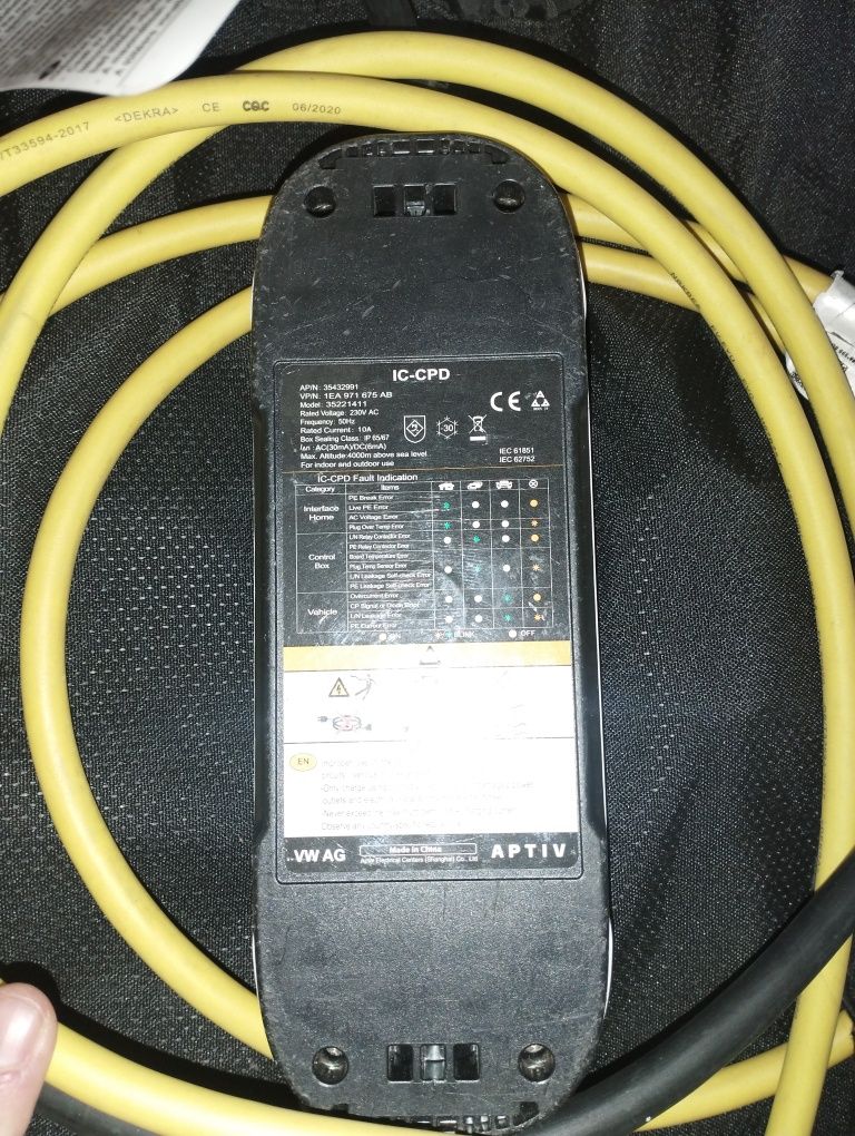 Kabel ładujący ładowarka typ 2 VW Seat Skoda