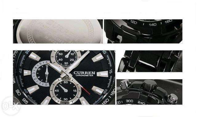 Relógio Curren para Homem Preto e Prateado (NOVO) Portes Grátis